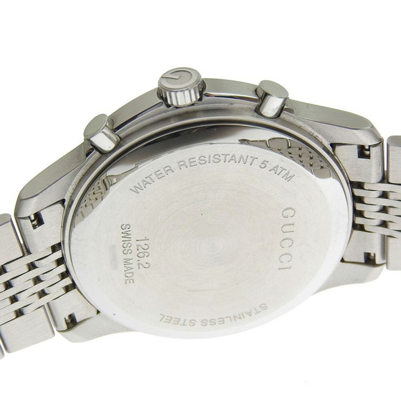 Gucci GUCCI G timeless men's quartz battery watch chronograph black dial 126 2 - Picture 4 of 9